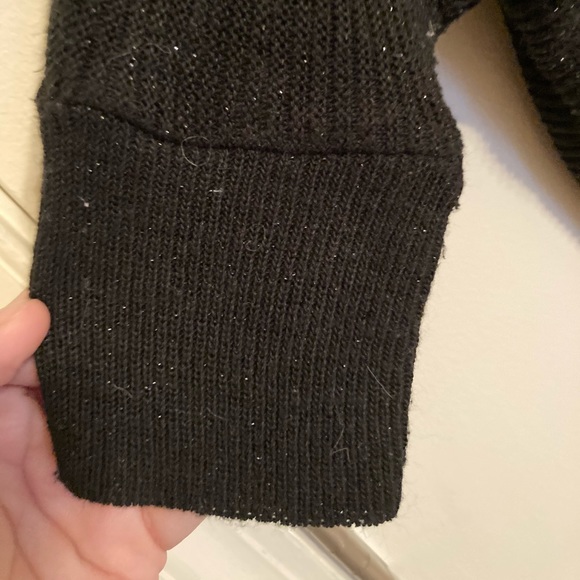APT 9 BLK SPARKLE COLD-SHOULDER SWEATER-M - Picture 7 of 7